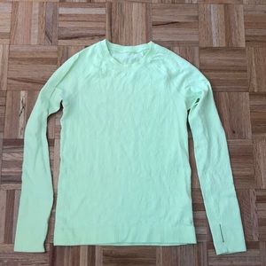 Lulu Lemon Neon Yellow Long Sleeve Shirt